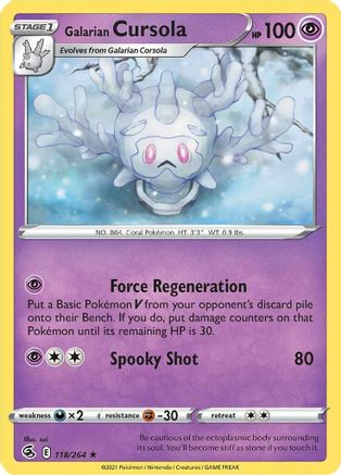 Galarian Cursola (118) [SWSH08: Fusion Strike] Reverse Holofoil - Deck Out Gaming
