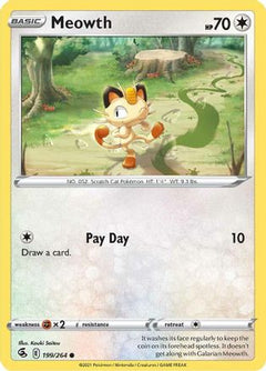 Meowth (199) [SWSH08: Fusion Strike] Reverse Holofoil - Deck Out Gaming