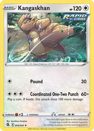 Kangaskhan (204) [SWSH08: Fusion Strike] Reverse Holofoil - Deck Out Gaming