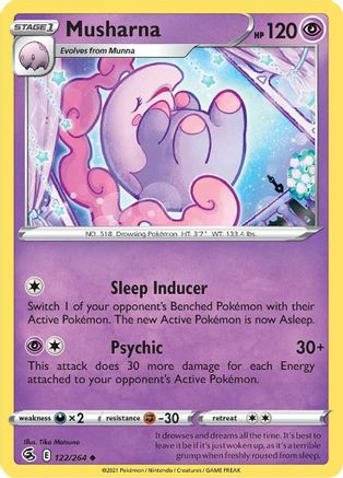 Musharna (122) [SWSH08: Fusion Strike] - Deck Out Gaming