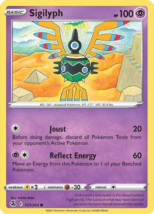 Sigilyph (123) [SWSH08: Fusion Strike] Reverse Holofoil - Deck Out Gaming