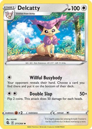 Delcatty (211) [SWSH08: Fusion Strike] Reverse Holofoil - Deck Out Gaming
