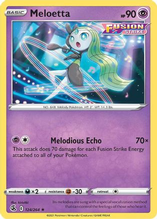 Meloetta (124) [SWSH08: Fusion Strike] Reverse Holofoil - Deck Out Gaming