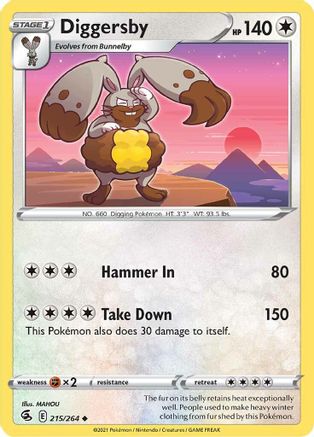Diggersby (215) [SWSH08: Fusion Strike] - Deck Out Gaming