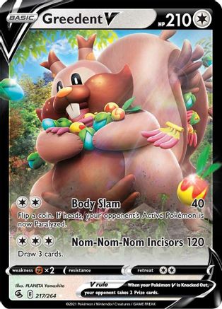 Greedent V (217) [SWSH08: Fusion Strike] Holofoil - Deck Out Gaming