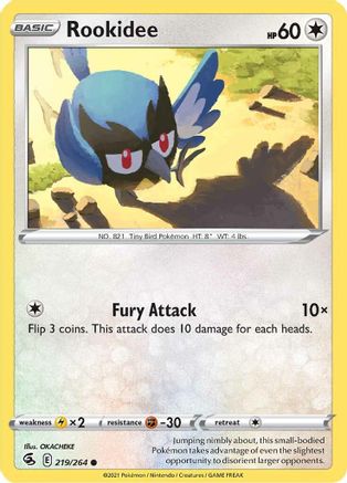 Rookidee (219) [SWSH08: Fusion Strike] Reverse Holofoil - Deck Out Gaming
