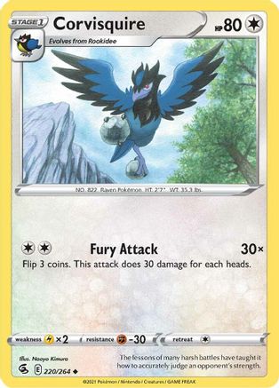 Corvisquire (220) [SWSH08: Fusion Strike] - Deck Out Gaming