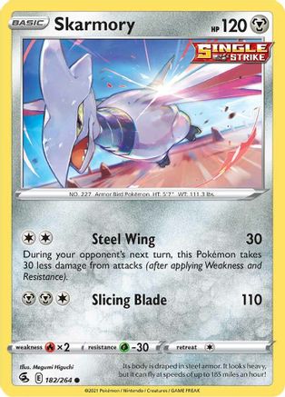 Skarmory (182) [SWSH08: Fusion Strike] Reverse Holofoil - Deck Out Gaming