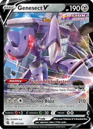 Genesect V (185/264) [Sword & Shield: Fusion Strike] - Deck Out Gaming