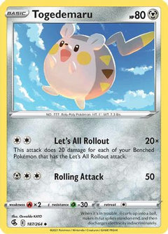 Togedemaru (187) [SWSH08: Fusion Strike] Reverse Holofoil - Deck Out Gaming