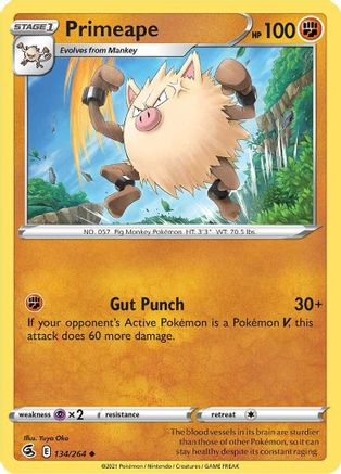 Primeape (134) [SWSH08: Fusion Strike] - Deck Out Gaming