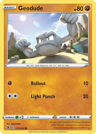 Geodude (135) [SWSH08: Fusion Strike] - Deck Out Gaming