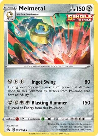 Melmetal (189) [SWSH08: Fusion Strike] Reverse Holofoil - Deck Out Gaming