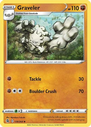 Graveler (136) [SWSH08: Fusion Strike] - Deck Out Gaming