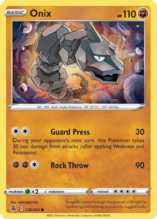 Onix (138) [SWSH08: Fusion Strike] Reverse Holofoil - Deck Out Gaming