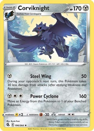 Corviknight (190) [SWSH08: Fusion Strike] Reverse Holofoil - Deck Out Gaming
