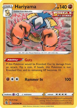 Hariyama (143) [SWSH08: Fusion Strike] - Deck Out Gaming