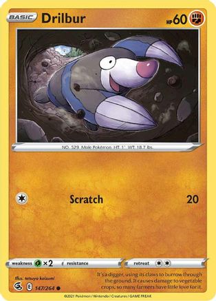 Drilbur (147) [SWSH08: Fusion Strike] - Deck Out Gaming