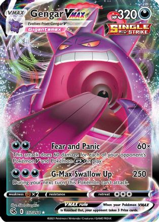 Gengar VMAX (157/264) [Sword & Shield: Fusion Strike] - Deck Out Gaming