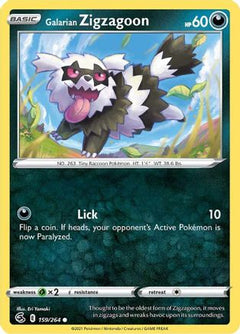 Galarian Zigzagoon (159) [SWSH08: Fusion Strike] - Deck Out Gaming