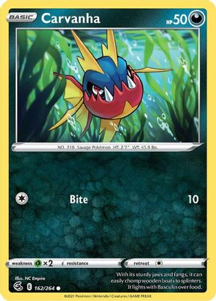 Carvanha (162) [SWSH08: Fusion Strike] - Deck Out Gaming