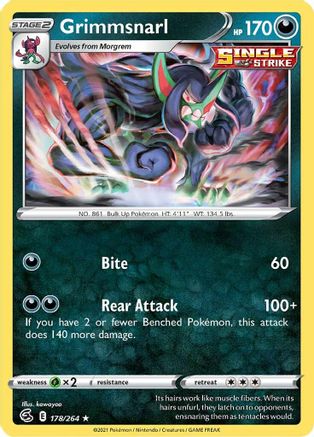 Grimmsnarl (178) [SWSH08: Fusion Strike] Holofoil - Deck Out Gaming