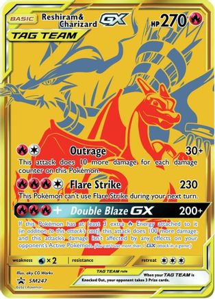 Reshiram & Charizard GX - SM247 (SM247) [SM Promos] Holofoil - Deck Out Gaming