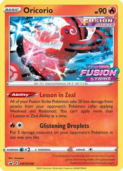 Oricorio - SWSH168 (Prerelease) (SWSH168) [SWSH: Sword & Shield Promo Cards] Holofoil - Deck Out Gaming