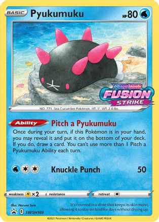 Pyukumuku - SWSH169 (Prerelease) (SWSH169) [SWSH: Sword & Shield Promo Cards] Holofoil - Deck Out Gaming