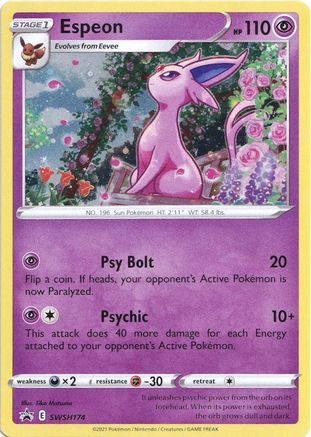 Espeon - SWSH174 (SWSH174) [SWSH: Sword & Shield Promo Cards] Holofoil - Deck Out Gaming