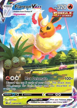 Flareon VMAX - SWSH180 (SWSH180) [SWSH: Sword & Shield Promo Cards] Holofoil - Deck Out Gaming