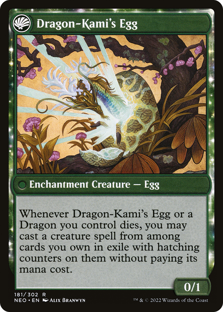 The Dragon-Kami Reborn (181) [Kamigawa: Neon Dynasty] foil - Deck Out Gaming