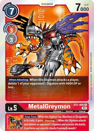 MetalGreymon (EX1-008) [Classic Collection] Foil - Deck Out Gaming