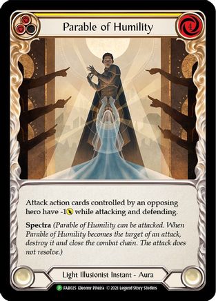 Parable of Humility - FAB025 (FAB025) [Flesh and Blood: Promo Cards] Cold Foil - Deck Out Gaming