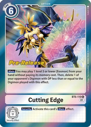 Cutting Edge (BT6-110) [Double Diamond Pre-Release Cards] Foil - Deck Out Gaming