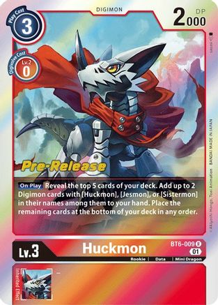 Huckmon (BT6-009) [Double Diamond Pre-Release Cards] Foil - Deck Out Gaming