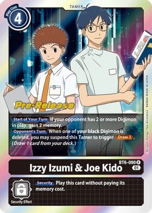 Izzy Izumi & Joe Kido (BT6-090) [Double Diamond Pre-Release Cards] Foil - Deck Out Gaming