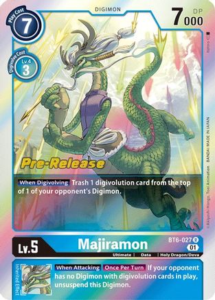 Majiramon (BT6-027) [Double Diamond Pre-Release Cards] Foil - Deck Out Gaming