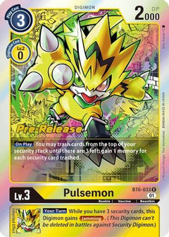 Pulsemon (BT6-033) [Double Diamond Pre-Release Cards] Foil - Deck Out Gaming