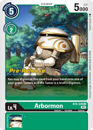 Arbormon (BT6-049) [Double Diamond Pre-Release Cards] Foil - Deck Out Gaming