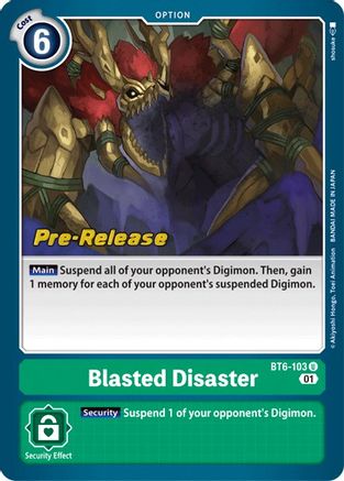 Blasted Disaster (BT6-103) [Double Diamond Pre-Release Cards] Foil - Deck Out Gaming