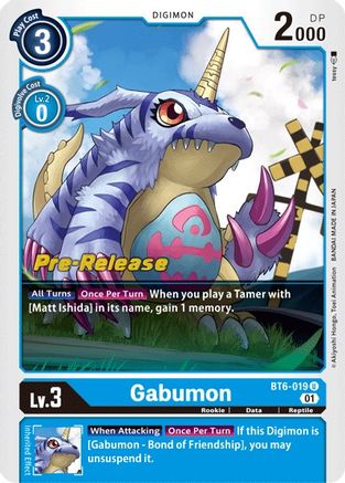 Gabumon (BT6-019) [Double Diamond Pre-Release Cards] Foil - Deck Out Gaming