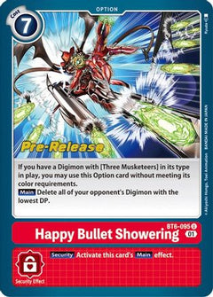 Happy Bullet Showering (BT6-095) [Double Diamond Pre-Release Cards] Foil - Deck Out Gaming
