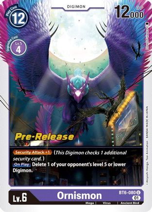 Ornismon (BT6-080) [Double Diamond Pre-Release Cards] Foil - Deck Out Gaming