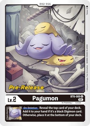 Pagumon (BT6-005) [Double Diamond Pre-Release Cards] Foil - Deck Out Gaming