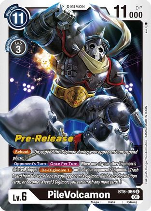 PileVolcamon (BT6-066) [Double Diamond Pre-Release Cards] Foil - Deck Out Gaming