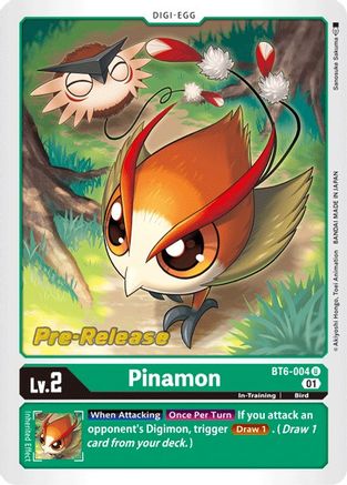 Pinamon (BT6-004) [Double Diamond Pre-Release Cards] Foil - Deck Out Gaming