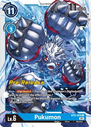 Pukumon (BT6-028) [Double Diamond Pre-Release Cards] Foil - Deck Out Gaming