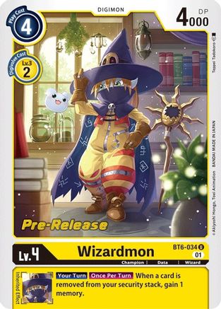 Wizardmon (BT6-034) [Double Diamond Pre-Release Cards] Foil - Deck Out Gaming