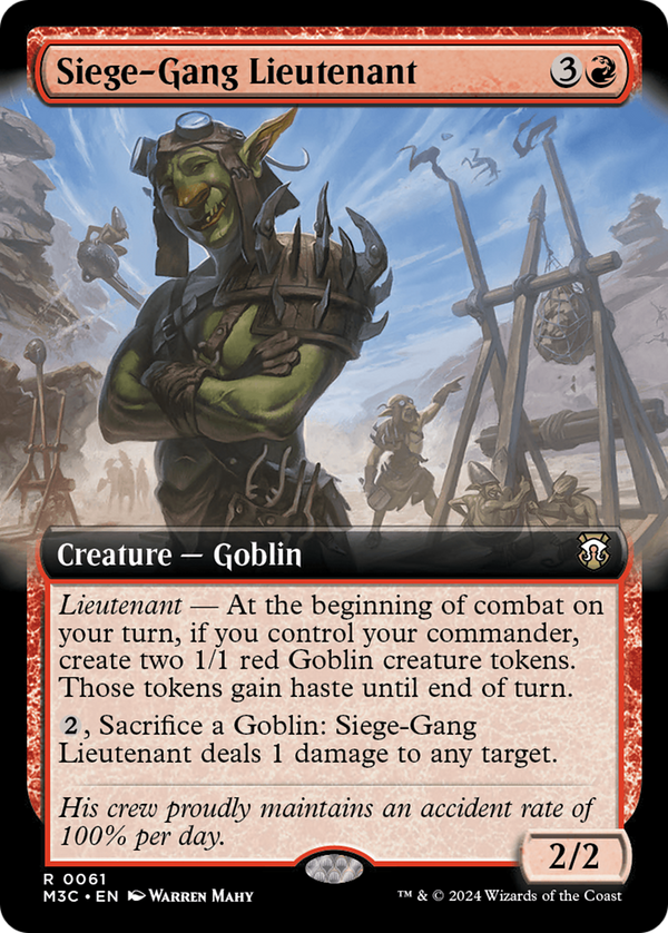 Siege-Gang Lieutenant (Extended Art) (61) [Modern Horizons 3 Commander] - Deck Out Gaming